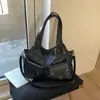 Bolsa Grande para Motocicleta Retrô 2025 Nova Bolsa de Ombro Transversal para Mulheres Bolsa Tote Marrom Maillard