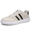 Zapatos de Cuero para Hombre Nuevas Zapatillas de Moda Versátiles de Moda Piel de Vaca de Capa Superior Zapatos Casuales Talla Grande Comercio Exterior Zapatos Blancos Hombre