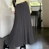 Outono e Inverno de 2026 Novo Estilo Coreano Retrô Saia Plissada Malha Botonada Suéter Casual Solto Emagrecedor Saia Feminina