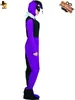Disfraz de Payaso de Póker Cosplay para Mujer Adulta Divertido Disfraz de Fiesta Morado Body Set