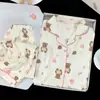 2026 Pijama Nuevo para Niñas Algodón Nube Primavera Manga Larga Estilo Popular Cuello Solapa Estudiante Lindo Dibujos Animados Conjunto de Ropa para Casa