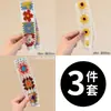 Diadema de Punto Bordada con Flor y Velcro para Mujer, Organizador de Flequillo y Cabello Suelto, Diadema para Lavarse la Cara