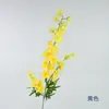 Delphinium de 3 ramas flor de seda artificial jacinto decoración del hogar arreglo floral jardín caja de flores exterior arreglo