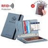 Correa de cuero PU bolsa para pasaporte tarjetero para pasaporte con RFID estuche protector para viajes al extranjero billetera tarjetero para billetes de charter se puede imprimir el logo