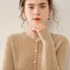 Nova coleção outono e inverno: Cardigan feminino de gola redonda, em falso cashmere, estilo bebê, trançado retrô, suéter-casaco de caimento solto