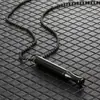 Colgante de Silbato de Acero Inoxidable Más Vendido Respiración Consciente Descompresión Ansiedad Yoga Personalizado Titanio Acero Colgante de Meditación Collar de Estudiante