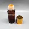 Botella de Vidrio para Aceite Esencial 30ml Botella con Ruedita de Bola Cristal Rosa Rodante 50ml Botella Secundaria Marrón Botella con Ruedita de Bola para Aceite de Ricino
