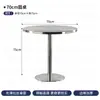 Mesa e cadeira azul Klein para loja de chá com leite da moda combinação de mesa redonda de aço inoxidável cadeira dobrável para lanchonete cafeteria
