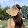 Sombrero de Sol Abierto con Forma de Corazón, Estilo Nuevo, Versión Coreana 2026 para Mujer, Protección Solar UV de Verano, Ala Ancha para Proteger el Rostro en Exteriores