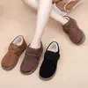 Sapatos Femininos 2025 Inverno Novo Botas de Neve Femininas Aveludadas Espessas Cross-Border Dropshipping Quentes Sapatos de Algodão Sola Grossa Velcro