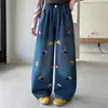 Jeans de Otoño para Niñas 2026 Nuevo Estilo Coreano Pantalones de Primavera y Otoño para Niñas Mayores, Pantalones Rectos de Pierna Ancha de Moda
