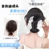 Pinza para el pelo de coleta baja con lunares blancos y negros, peluca con un estilo relajado, peinado recogido natural y voluminoso