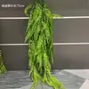 Colgante de pared de planta verde Hierba persa Hierba de helecho Colgante de techo pared orquídea planta verde decoración colgante de ratán