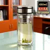 Vaso de Vidrio Doméstico Nuevo de Alto Borosilicato de Doble Capa para Té Grueso Espesado Portátil Transparente con Tapa Venta al por Mayor