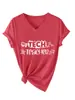 Professor de tecnologia 1co101001 Amazon eBay Estação Independente Moda Casual T-shirt Feminina Manga Curta Decote V