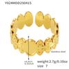 Anel Retrô Sonhador Design Anel Geométrico Vazado Anel de Aço Inoxidável Banhado a Ouro Elegante de Luxo Conjunto de Anéis Em Estoque