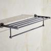 Juego de Estante para Toallas de Baño Hecho de Cobre Puro, Estante de Almacenamiento Cromado, Barra para Colgar Toallas de Baño, Estante de Cobre Puro para Toallas Montado en la Pared