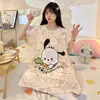Pijama dulce y lindo para mujer, verano 200 jin, ropa de casa, manga corta fina, holgado, talla grande, mujeres con sobrepeso, pijama de mujer, verano