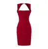 Vestido Sexy de Renda Pura Estilo Francês com Decote Halter Franzido para Mulheres, Design Único, Marca a Cintura, Emagrecimento, Vestido Curto Bodycon