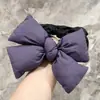 Scrunchie Fofo 3D Coque Laço Preto Elástico de Cabelo de Algodão Coreano Corda de Cabelo da Moda