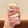 Elásticos de Borracha Universais em Caixa para Crianças e Adultos, Prendedores de Cabelo Coloridos Macaron para Rabo de Cavalo Alto, Alta Elasticidade, Não Puxam o Cabelo, Argolas de Cabelo