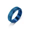 Anillo giratorio de acero inoxidable esmerilado de 4/6/8 mm, un artículo popular en Amazon para ventas transfronterizas, venta al por mayor de anillos giratorios de acero de titanio para aliviar el estrés