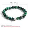 Youjia Jewelry Pulsera de Piedra Natural Ojo de Tigre Pulsera Tejida a Mano con Cuentas Pulsera Elástica Simple Venta Caliente Transfronteriza