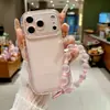 Capa de Celular Ice Mist Little Chubby Girl Compatível com iPhone 18 Pro Max Apple 17 À Prova de Queda Cobertura Total 16 com Pulseira Case Macio