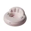 Equipo de Exterior para Invierno Anillo Inflable de Nieve de PVC Grueso Rosa con Cuerda Juguete Inflable para Jugar en la Nieve Infantil Snowboard