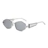 Gafas de Sol de Moda Tendencia Europeas y Americanas Transfronterizas de Amazon 2025 Rombo Metal Polígono Gafas de Sol de Gama Alta