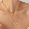 Serie Ojo de Demonio Transfronterizo Europeo y Americano Cadena de Clavícula Apilada Sentido Avanzado Nicho Amor Mariposa Girasol Collar