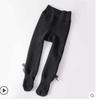 Leggings para Niñas Otoño e Invierno con forro polar Engrosados Leggings para Bebé Calcetines Bebé Talla Única Lazo Blanco Pantimedias para Niños