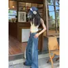 Jeans Acampanados de Cintura Baja Extendida Estilo Americano para Mujer, Pantalones Anchos Rectos Sueltos Acampanados Nuevos de Moda para Otoño e Invierno, Otoño