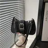 Elegante bolso de lona para mujer, nueva colección 2026, moda nicho de otoño, bolso cruzado con cadena, bolso de hombro y bolso de axila