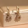 Lote mixto de varios estilos aretes de oro para mujer con colgante geométrico de circón microincrustado joyería de oreja de nicho de alta gama