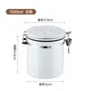 Frasco Sellado de Acero Inoxidable 304 Engrosado con Válvula de Escape Frasco de Almacenamiento Frasco de Conservación de Granos de Café con Cuchara Tarro de Té