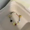 Ins Nicho Asimétrico Infantil Colorido Diseño Personalizado Joyería Collar Simple No Desvanecible Precisión Cadena Clavícula para Mujeres