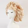 Gorro de Satén Imitación Seda con Correa Suave Ajustable, Gorro de Noche, Adecuado para Dormir, Gorro con Correa para Cabello Rizado