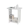 Mesa de noche simple, Gabinete de almacenamiento para dormitorio, Mesa de centro para sala de estar, Mesa lateral para sofá de apartamento pequeño, Estante de almacenamiento mini simple