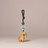 Souvenir de Navidad Talla en Madera de Ciprés Llavero Colgante Navideño Productos de Madera del Zodiaco de Dibujos Animados Dragón, Serpiente y Año del Caballo