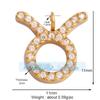 L57 Colgante de Doce Constelaciones Colgante Accesorios de Joyería DIY Acero Inoxidable Chapado en Oro Platino Colgante Pequeño