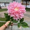 Fabricantes de flores artificiais molhadas para casa comércio exterior sinta hidratante dália branca Tianzhu peônia casamento flores falsas atacado