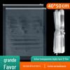 Saco de embalagem para suéter de roupa Saco de armazenamento com zíper de PE Saco plástico transparente de seda 12 Sacola com fecho zip mensagem de aviso 40 * 50cm