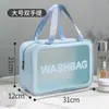 Bolsa de Cosméticos Transparente de PU, Grande Capacidade, Alto Valor Estético, Bolsa de Armazenamento de Cosméticos Impermeável Portátil, Necessaire Atacado