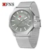 Reloj Octogonal OFNS Moda Personalidad Fecha Viaje de Negocios Reloj de Pulsera Delgado Negocios Dominante Reloj de Cuarzo para Hombre Resistente al Agua