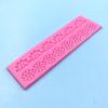 Molde de Silicone Renda Borda de Flor Longa Ferramenta para Bolo Fondant DIY Molde para Assar Molde Borda de Chocolate
