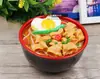 Modelo de Fideos Comida Plato Falso Regalo de Apertura de Restaurante Tazón para Costillas Tazón de Arroz Alcancía Utilería de Comida