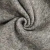 Tejido de punto de lana gris mezclado para ropa de moda casual, tela lisa para abrigos para bricolaje