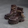 Shanghai Jiejie 2025 Novas Botas Femininas de Verão Respiráveis Casuais para Meninas Moda de Rua Botas Martin Ocas