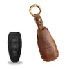Funda de llave retro es adecuada para la funda de llave del coche Ford Focus, funda protectora de cuero para llave, costura 100% a mano